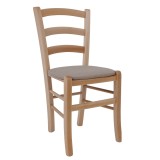 Scaun Paesana - cadru natur - stofa S17 - crem