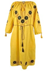 Rochie dama casual RDF, galben , marimea 3XL