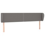 Cumpara ieftin Tablie de pat cu aripioare gri inchis 183x23x78/88 cm textil