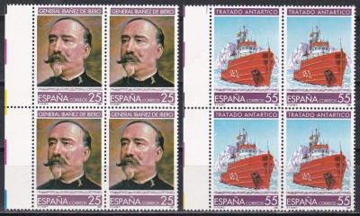 Spania 1991 - Știință și tehnologie - Aniversări, Bloc de 4, MNH foto