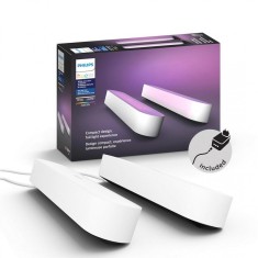 Set 2 lampi LED integrat Philips Hue Play, ambianta alba si color, 530 lumeni, 100-240V, 6.6W, durata de viata 25.000 de ore, clasa energetica A+, inc foto