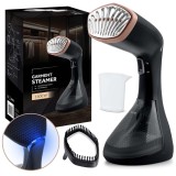 Cumpara ieftin Aparat de Calcat Vertical cu Aburi 1600W, Incalzire Rapida, Abur 26g/min, Rezervor 230ml, Portabil, Perie Tesaturi, Negru