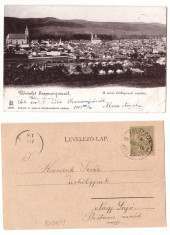 Gherla 1903 - Vedere, tren, ilustrata circulata foto