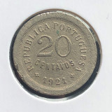 Portugalia 20 centavos 1921 Cu-NI, Europa