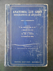 T. B. JOHNSTON - ANATOMIA LUI GRAY DESCRIPTIVA SI APLICATA volumul 3 (1945) foto