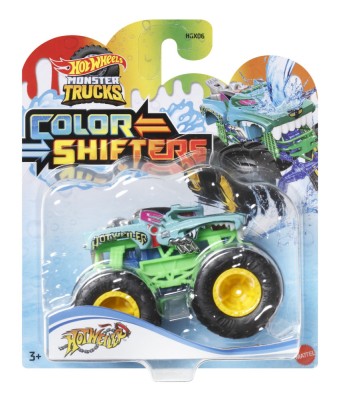HOT WHEELS MONSTER TRUCK CAMION HOTWEILER CU CULORI SCHIMBATOARE SCARA 1:64 foto