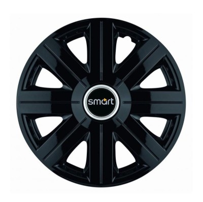 Set 4 Capace Roti, potrivite jantelor de R14, pentru Smart, model Cosmos Negru foto