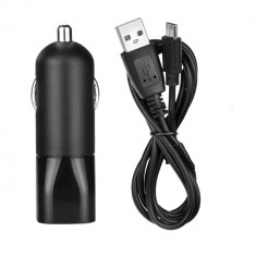 SET INCARCARE AUTO BLUE STAR MICRO USB 1A NEGRU foto