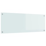 vidaXL Spate de bucătărie Alb 110 x 40 cm sticlă securizată 42001286