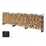 Suport de lemne, Vivatechnix 3862 x 360 x 1170 mm, Otel, Negru, Husa impermeabila