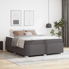 vidaXL Cadru de pat Altele Gri 180 x 200 cm Piele artificială