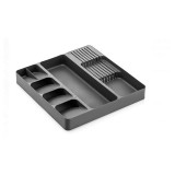 Organizator de sertare pentru tacamuri, 39.5 x 38.5 x 5.5 cm, Gri, General