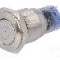 Intrerupator anti-vandalism, ON-(ON), &Oslash;16mm, ONPOW, LAS2GQF-11DT/B/12V/S