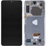 Cumpara ieftin Display cu Touchscreen Samsung Galaxy S21+ 5G G996, cu Rama, Argintiu (Phantom Silver), Service Pack GH82-27268C