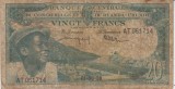 B11 - Bancnota foarte veche - Congo Belgian - 20 franci - 1959