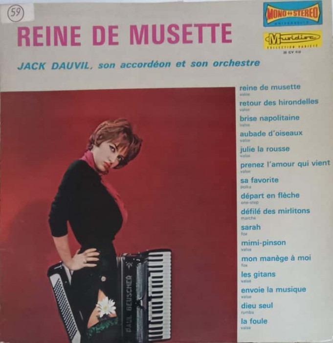 Disc vinil, LP. Reine De Musette-Jack Dauvil, Son Accordeon Et Son Orchestre
