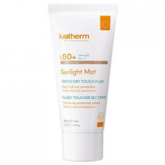 Crema protectie solara SPF50+ Sunlight Mat Tinted Dry Touch, 50 ml, Ivatherm