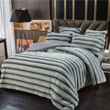 Cumpara ieftin Lenjerie Pat Extra-Pufoasa Page Co006, Microfibra Plusata, 6 Piese, , Gri