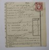 CHITANTA PT UN PACHET ,FRANCATA CU O MARCA DE 5 BANI CAROL CU BARBA ., Posta, Stampilat