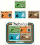 Barbados 1984 Mi 600/03 + bl 17 MNH - Jocurile Olimpice de vara, Los Angeles