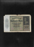 Rar! Germania 500 marci mark 1922 seria4050311 uzata