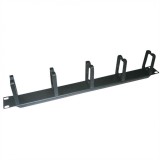 Organizator cablu 19&quot; 1U 5 inele vertical/orizontal RAL7035 Negru, Value 26.99.0312