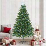 vidaXL Brad de Crăciun cu 300 LED cu suport Verde 210 cm PE 3396347