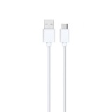 Cablu Date/ Incarcare usb Tip C, Detech, 1m, alb, usb 2.0 tata la usb type-C