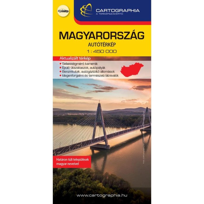Magyarorsz&aacute;g aut&oacute;t&eacute;rk&eacute;p 1:450 000