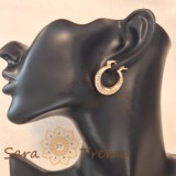 Cumpara ieftin Cercei Nefertiti model nou - 2.3 cm, inspirati de hieroglifele egiptene