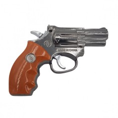 Bricheta Antivant, Lanterna Pistol Metal, 13 cm, Imitatie Lemn foto