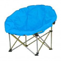 Scaun pliabil pentru camping Luna, 80 x 80 x 75 cm, structura metalica, maxim 110 kg, Albastru foto