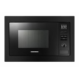 Cuptor cu microunde incorporabil HMW-MDBI25GD, 25 L, control digital, 900 W, GRILL, 10 programe, Negru