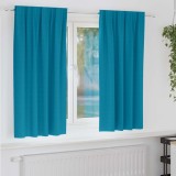 vidaXL Perdele cu perdele 2 pcs Turcoaz Poliester