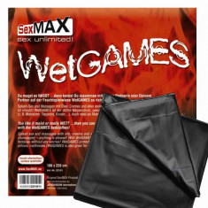 Cearsaf Latex SexMAX, negru, 180 cm x 220 cm