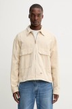 Dickies geacă jeans culoarea bej, de tranziție, oversize, DK0A87OE