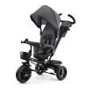 Tricicleta Copii Kinderkraft Aveo Malachite Grey, Roti Impermeabile, Scaun Pivotant, Pliabila, 9 luni-5 ani, Accesorii Incluse