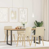 VidaXL Scaune de bucătărie, 4 buc., material textil