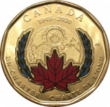 Canada 1 Dolar 2020 - 75 de ani Natiunile Unite - colorata, KM-2909.1 UNC !!!, America de Nord