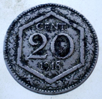 7.646 ITALIA WWI 20 CENTESIMI 1918 R foto