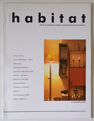HABITAT , REVISTA , TEHNICI DE AUTOAPARARE IMPOTRIVA PSEUDOARHITECTURII SI PSEUDOARTEI , NR. 2 , 2001 foto