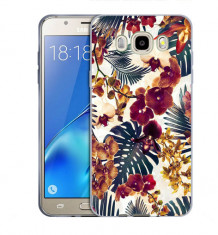 Husa Samsung Galaxy J5 2016 J510 Silicon Gel Tpu Model Flowers Wallpaper foto