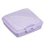 Caserolă Plastic, Toast, Lila, Capacitate 0,55 L, 13x13x5 cm, Potrivită pentru Mașina de Spălat Vase și Cuptorul cu Microunde, Oem