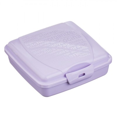 Caserolă Plastic, Toast, Lila, Capacitate 0,55 L, 13x13x5 cm, Potrivită pentru Mașina de Spălat Vase și Cuptorul cu Microunde foto