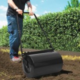 vidaXL Tăvălug de gazon, negru, 63 cm, 50 L 147845