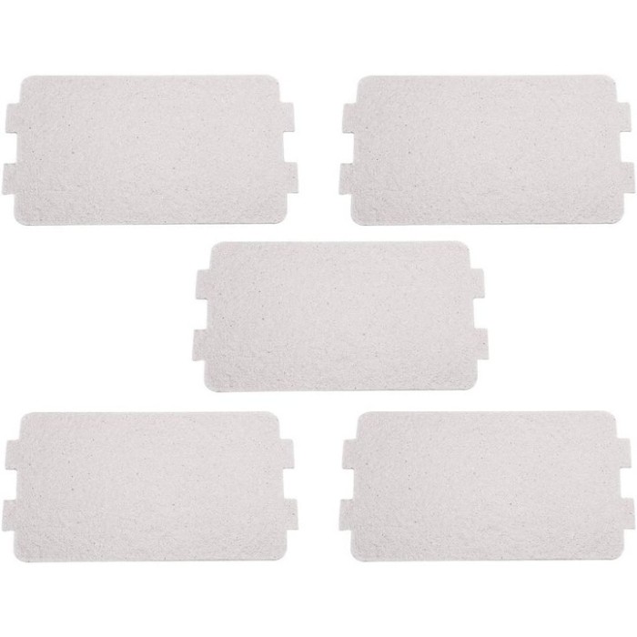 Set 5 placi pentru cuptor microunde, Hartie, 116x64 mm, Argintiu