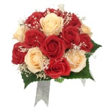 Buchet de Flori Eventissimi - 17 Trandafiri, Rosu Somon