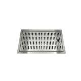 Tava captare picături CNS pentru &icirc;ncorporare 440 mm x 240 mm cu racord de scurgere