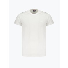 Tricou barbati cu decolteu la baza gatului din bumbac, Alb (Marime: XL)