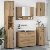 Cumpara ieftin Set de mobilier pentru baie 5 buc. Stejar Artizanal